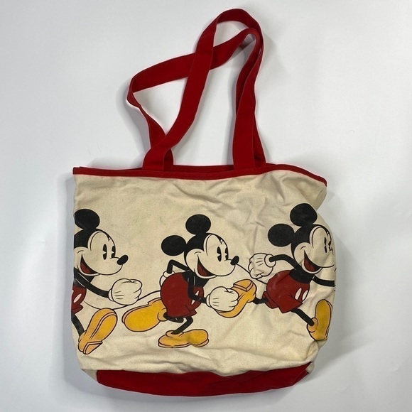 Vintage Disney Canvas Tote Mickey Mouse - Picture 1 of 14